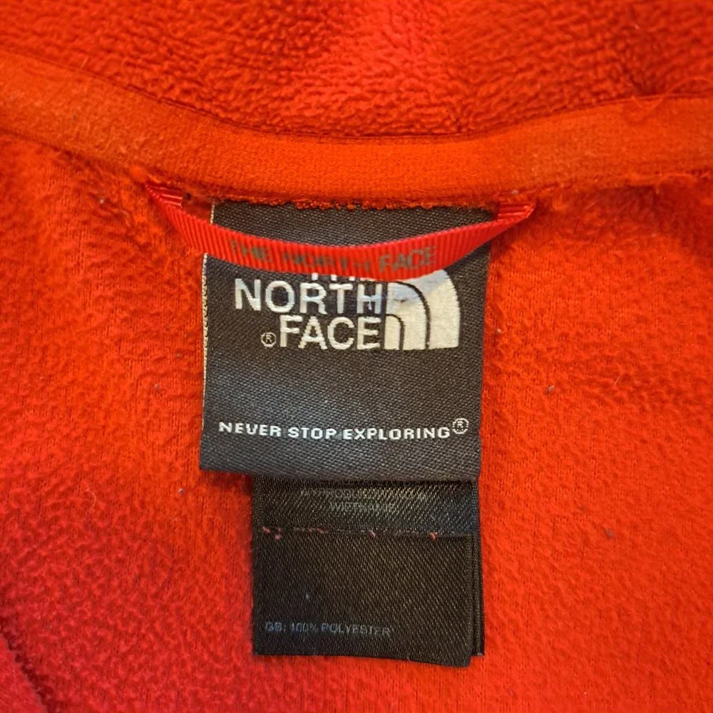 The North Face Red Quarter Zip Fleece Pullover Size Small